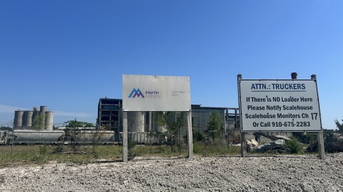 The Martin Marietta facility in northern New Hanover County, off of Holy Shelter Road.