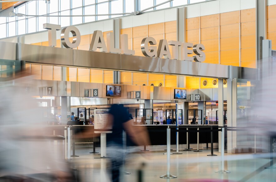 The security checkpoint at Raleigh-Durham International Airport.