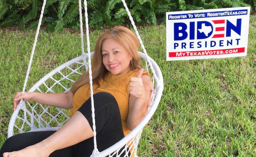 Hernandez Biden Supporter Outside Home
