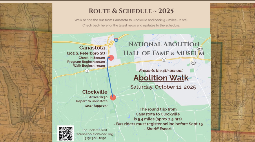 A screen shot of the map at https://www.abolitionroad.org/