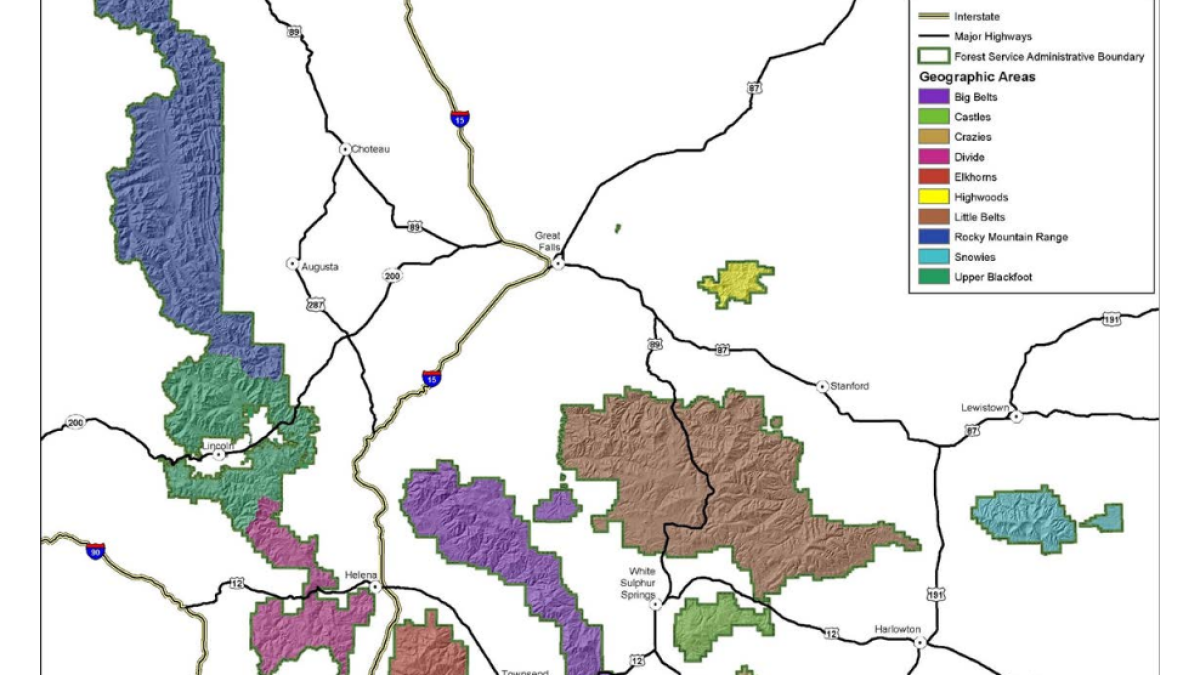 Helena lewis and clark national forest map