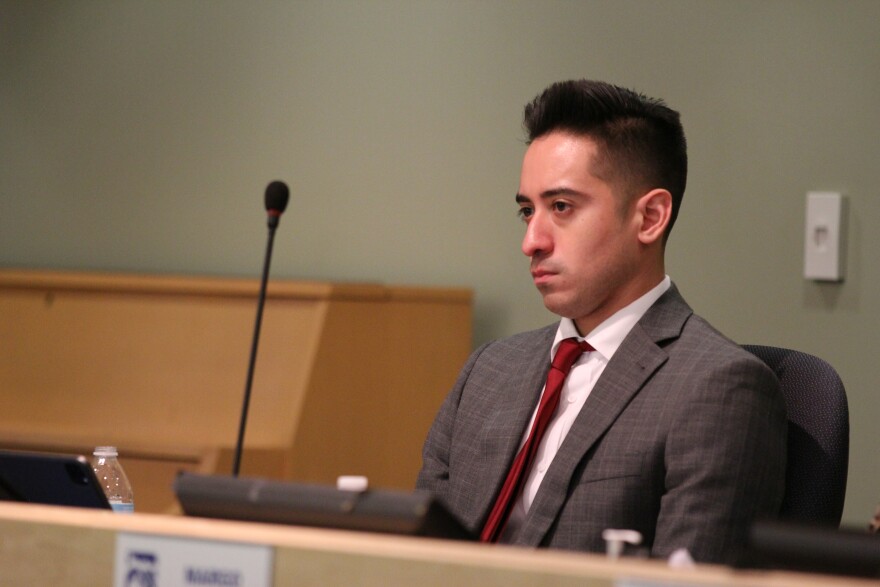 Anchorage School District superintendent Jharrett Bryantt at a school board meeting on Oct. 4, 2022. (Katie Anastas/Alaska Public Media)