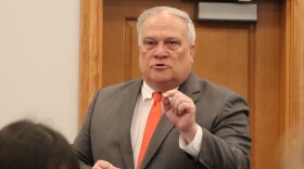 Senate President Robert Stivers, a Republican from Manchester, speaks on a resolution on the Senate floor during the final days of the 2026 legislative session.