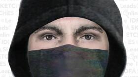 Sketch of a possible suspect in the shooting of a Sikh man in Kent.