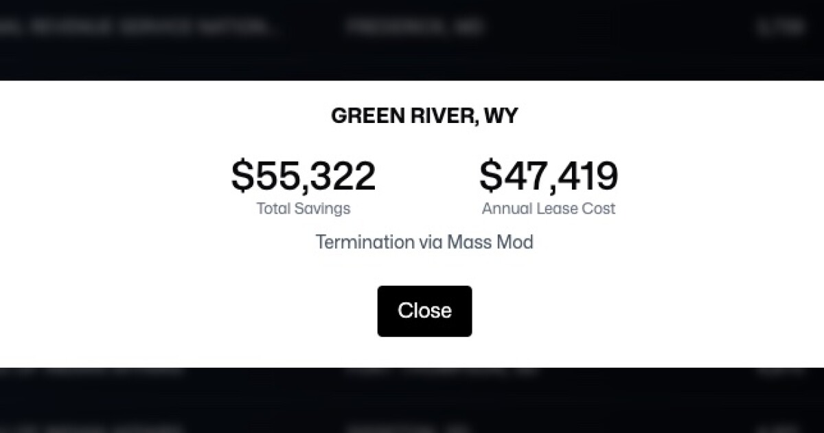 DOGE lists 5 Wyoming federal office leases terminated. One is a Green River mine safety branch