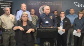South Carolina Gov. Henry McMaster gives an update on flooding from Florence Sept. 18. 
