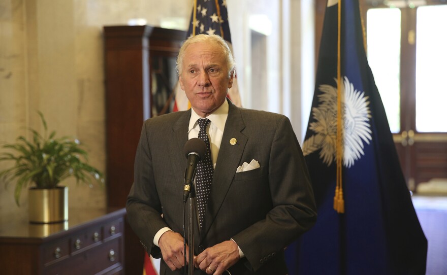 South Carolina Gov. Henry McMaster speaks to reporters at a news conference about COVID-19 vaccinations on Tuesday, April 13, 2021, in Columbia, S.C.