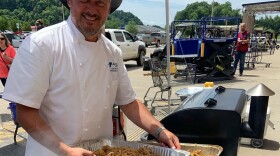Chef Joe Arvin cooks up food for those affected by the flooding in Eastern Kentucky. (Joe Arvin)