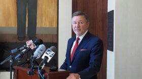 Attorney General Gentner Drummond speaks at a press conference Feb. 25, 2025, in Oklahoma City.