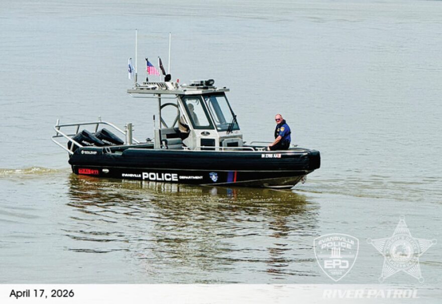 The new boat that will serve as the vessel for the Joint Vanderburgh-Evansville River Patrol, ApRil 17, 2026