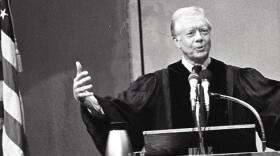 Former President Jimmy Carter addressed the 1987 graduating class from Centre College in Danville, KY.