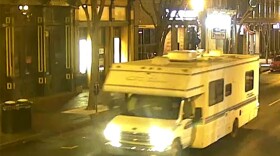 A screen grab of surveillance footage shows the recreational vehicle used in the Christmas Day bombing in Nashville, Tenn.
