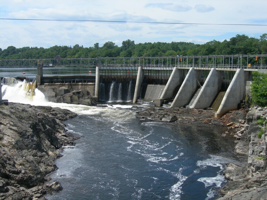 Kennebec River Dam Skowhegan, Maine