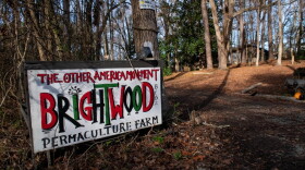 A sign marking the entrance to Brightwood, a Black economic development zone in rural Durham County.