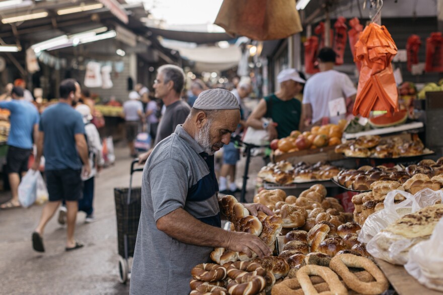 The Carmel Market in Tel Aviv on Friday morning, Sept. 1, 2023.