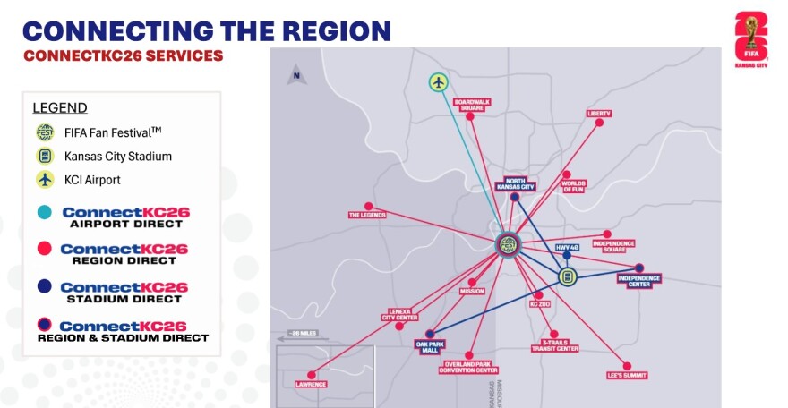 A map with blue and red dots shows new bus stops across the metro.