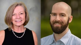 Kay Abbitt, left, and Preston Cowles are each seeking to replace Rob Hyatt on the Alachua County School Board.