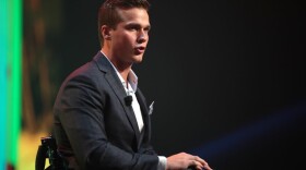 Madison Cawthorn, shortly after winning election to the U.S. House for North Carolina's 11th District, speaks with attendees at the 2020 Student Action Summit hosted by Turning Point USA at the Palm Beach County Convention Center in West Palm Beach, Florida.