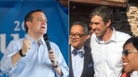 U.S. Sen. Ted Cruz (left), and U.S. Rep. Beto O'Rourke, D-El Paso, campaign in Fort Worth. 