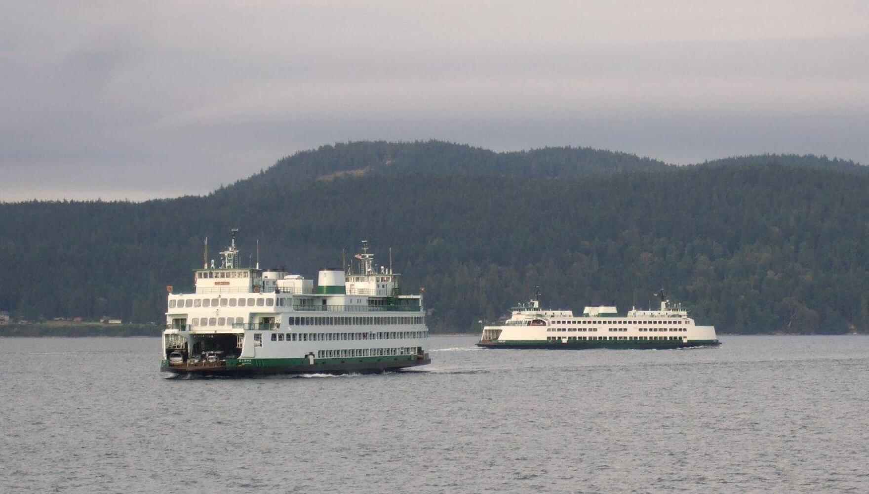 Two ferries in the water