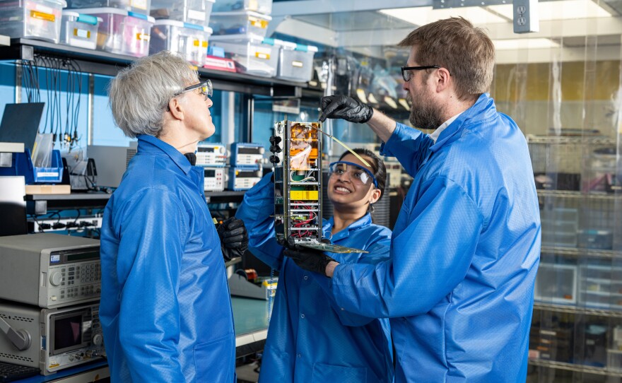 (L to R) STARI researchers John Monnier, Shivani Sunil, and James Cutler.