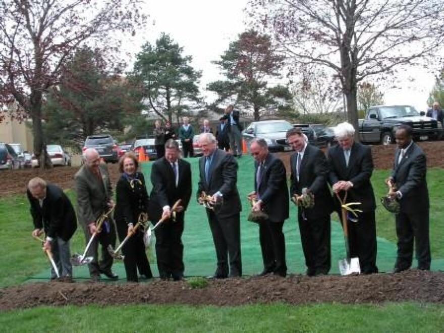 The groundbreaking ceremony in 2011 included then-Governor Pat Quinn and then-WIU President Al Goldfarb.