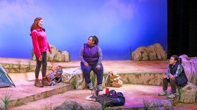 Anna Lise Jensen, Kareema Khouri and Elizabeth Price in “Step By Step” at Actors’ Playhouse at the Miracle Theatre in its U.S. premiere through Sunday, Aug. 10. (Photo by Alberto Romeu, courtesy of Actors’ Playhouse)