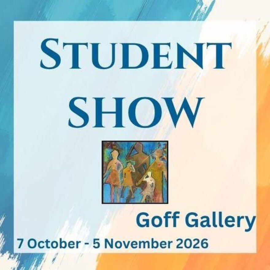 Visual Arts Center Graphic for the 'Student Show' exhibit.