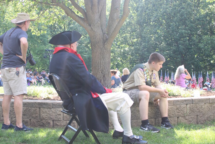 Terry Willis, member of Sons of the Revolution, at Wednesday's event.