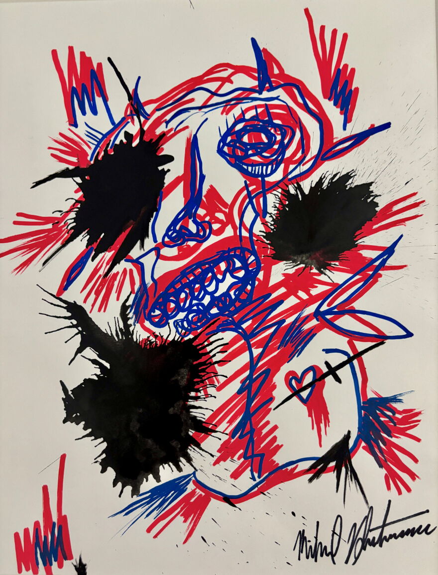 'Atychiphobia' by artist Michael Santacroce is part of 'Scream Time' exhibition at DAAS CO-OP Gallery.