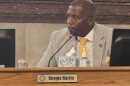 Council member Reggie Harris at a council meeting September 25, 2024.