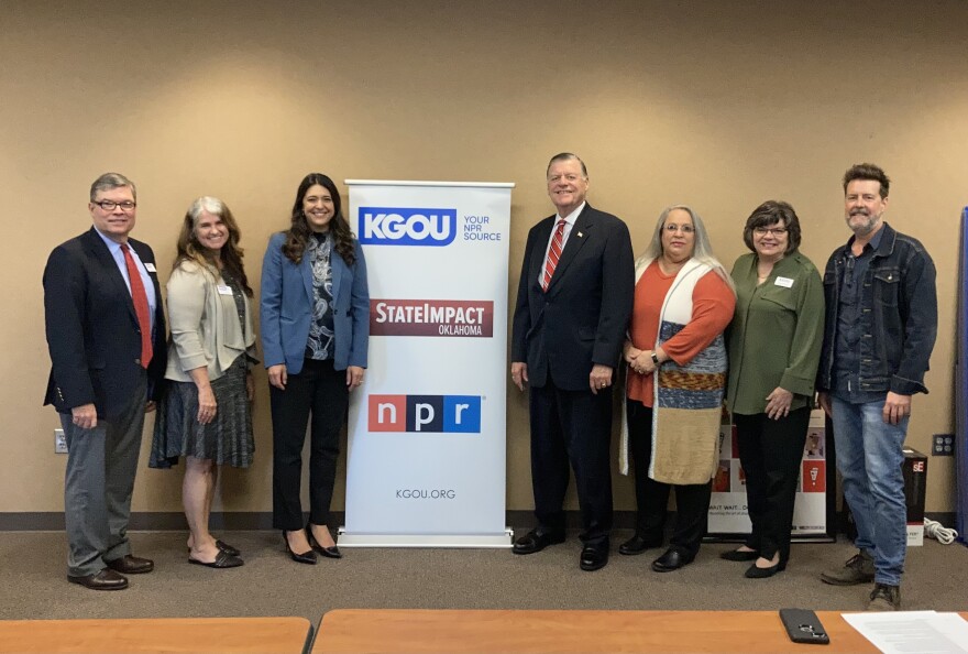 U.S. Representative Stephanie Bice and U.S. Representative Tom Cole with KGOU staff