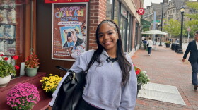 Kerwnny Jerome, a Southern Connecticut State University student in downtown New Haven.