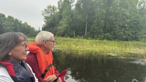 Gov. Evers tours wild rice with Tribal leader in Kakagon Sloughs