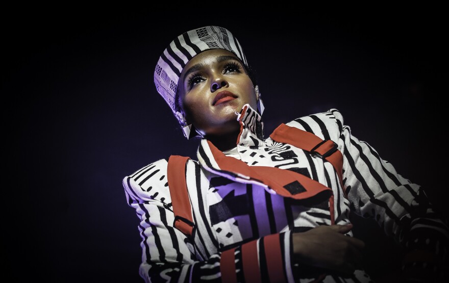 Janelle MonÃ¡e performing in Minneapolis. MonÃ¡e plays Kansas City's Starlight Theatre this weekend.