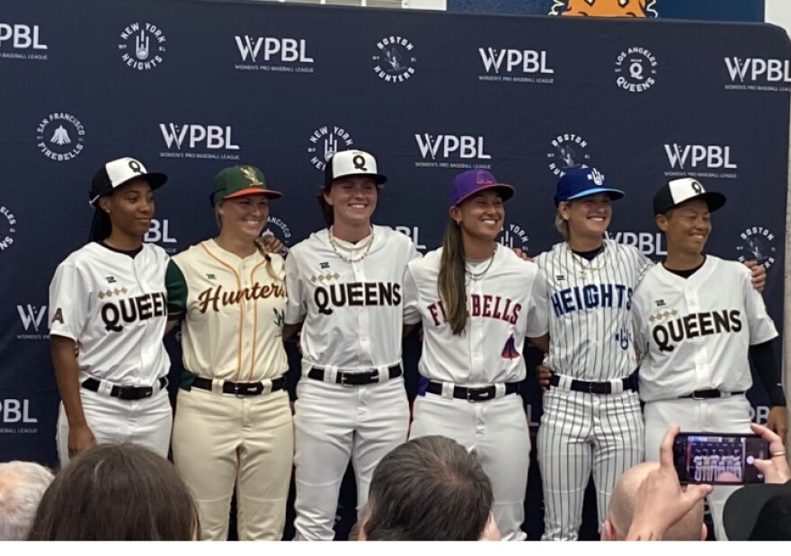 WPBL players greet the media.