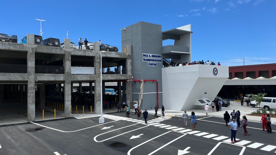 The newly-unveiled Dale A. Gregory Transportation Center, which will open to the public on Monday.