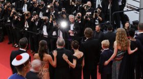 The red carpet during the 76th annual Cannes film festival at Palais des Festivals in Cannes, France.
