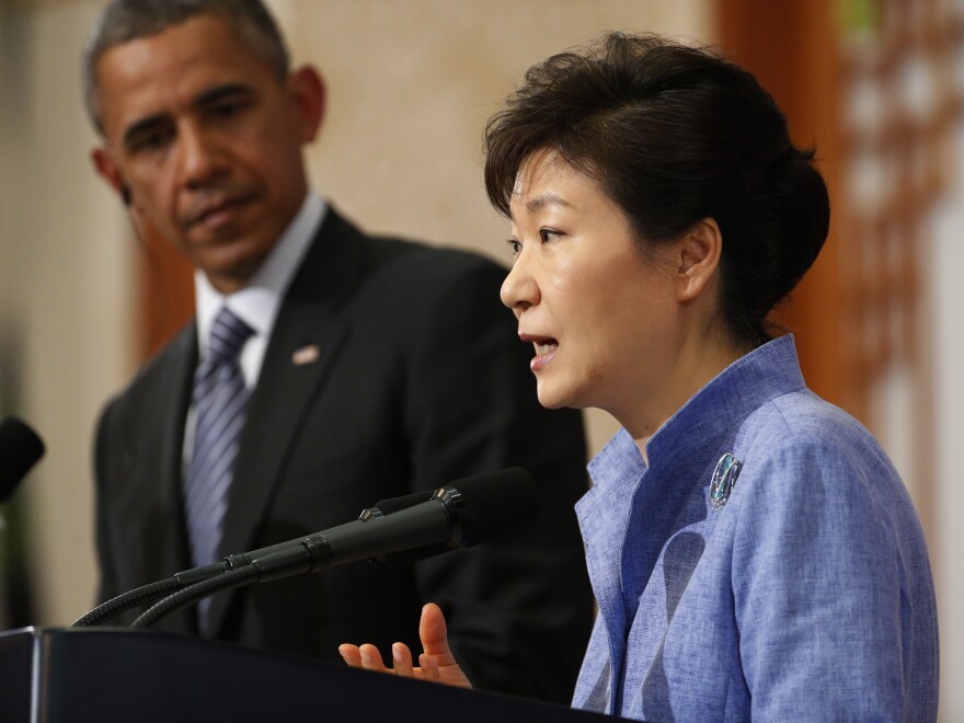 President Obama and South Korean President Park Geun-hye met in Seoul last year. This time they're on U.S. soil.