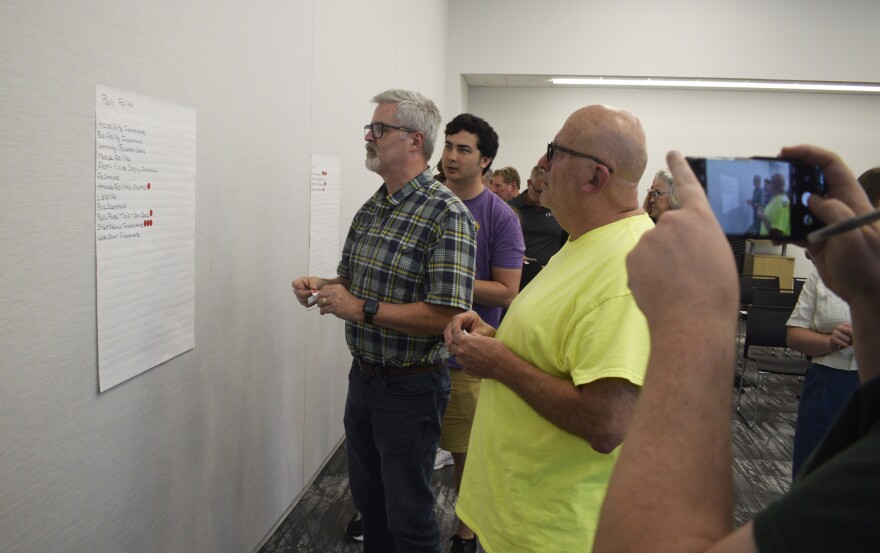 Bloomington residents and leaders learned from each other Wednesday night 