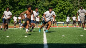 Football players at Cedar Grove High School in DeKalb County start practice in late July without pads to give them an acclimatization period to get used to the heat. This is a statewide rule from the Georgia High School Association.