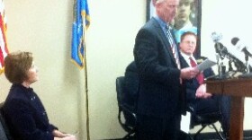 School Superintendents speak to reporters at a news conference