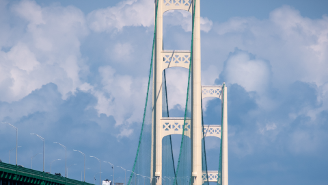 The Mackinac Bridge.