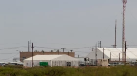 Camp East Montana, the largest Immigrations and Customs Enforcement detention center, sits on Fort Bliss land in El Paso, Texas.