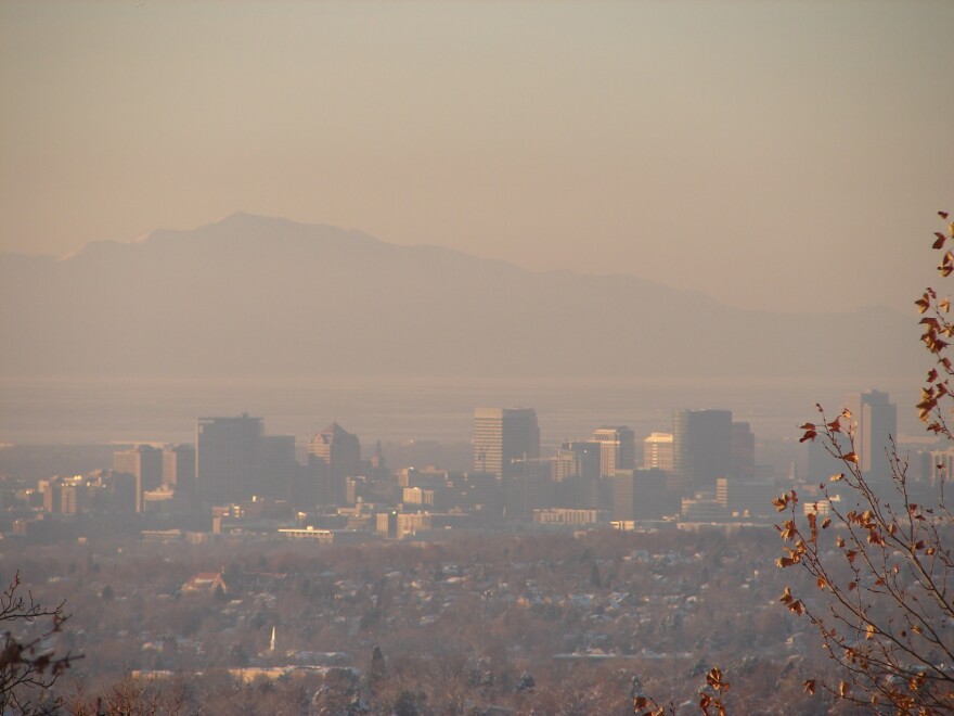 Inversion conditions settle over the Salt Lake Valley in February 2022.
