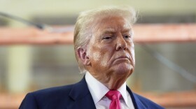 President Donald Trump visits the Federal Reserve