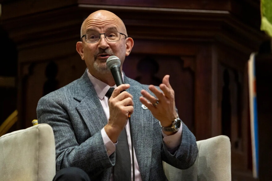 Democrats’ candidate for the Texas Railroad Commission, Jon Rosenthal, participates in a panel discussion at The Texas Tribune Festival in Austin, Sept. 25, 2026.