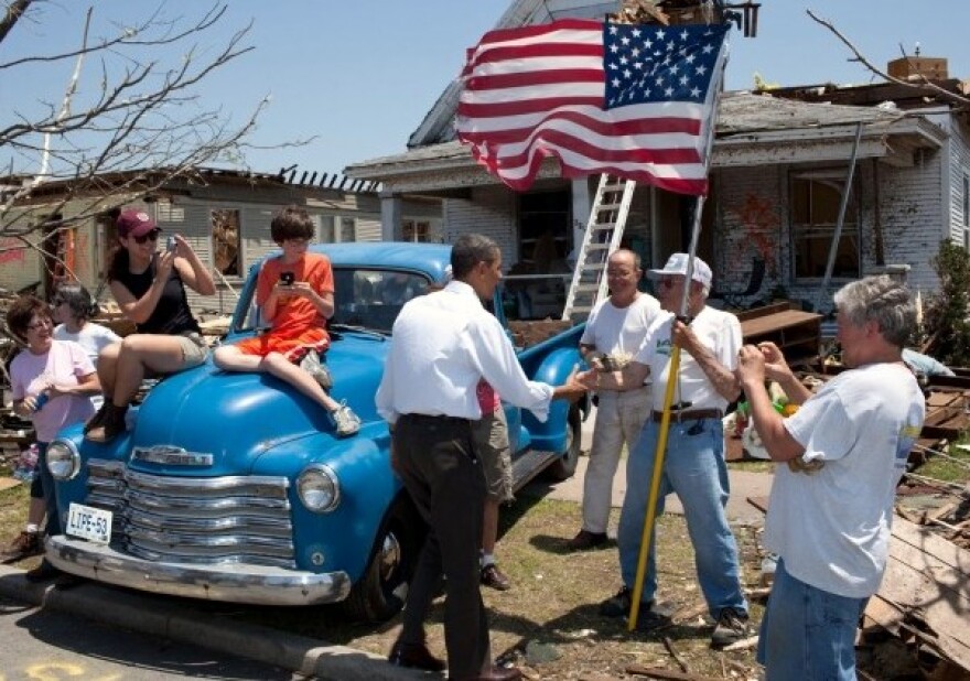 The President meets with Joplinites