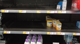 Shelves where formula is displayed at a Springfield store