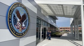 Veterans leaving North Battlefield VA Clinic in Chesapeake.